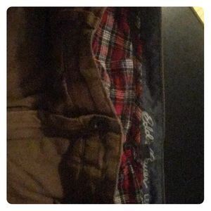 Flannel lined khakis